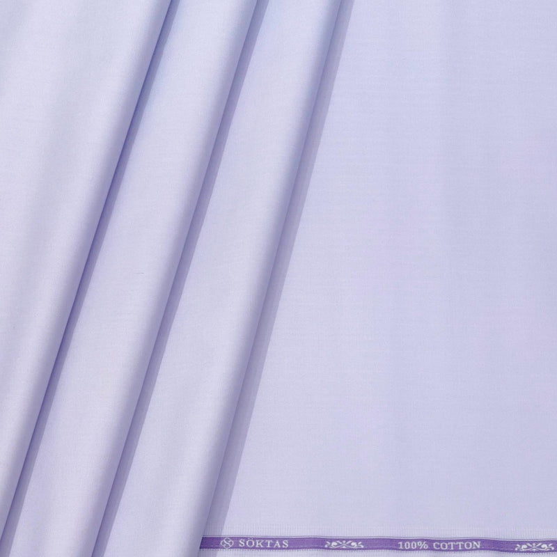 Shirt Fabric Soktas Finest Giza Cotton Plain Colour Lavender