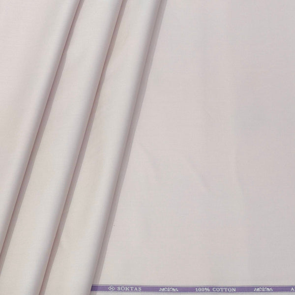 Shirt Fabric Soktas Finest Giza Cotton Plain Colour Light Blush Pink