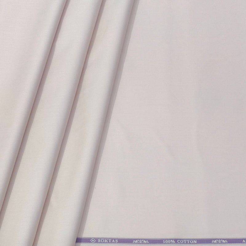 Shirt Fabric Soktas Finest Giza Cotton Plain Colour Light Blush Pink