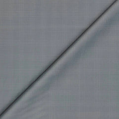 Trouser Fabric Raymond Poly Viscose Check Colour Smoke Grey