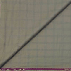 Trouser Fabric Raymond Fine Count Poly Viscose Check Colour Dark Brown