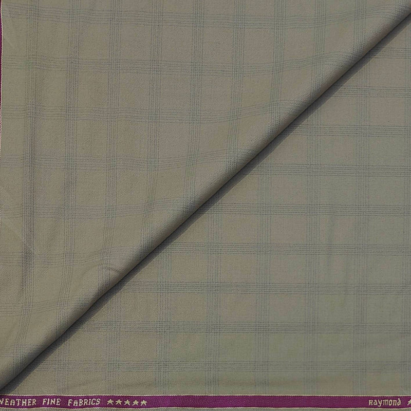 Trouser Fabric Raymond Fine Count Poly Viscose Check Colour Dark Brown