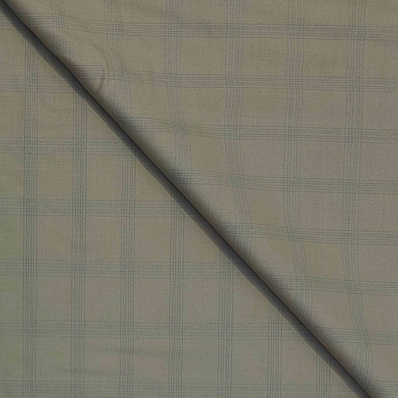 Trouser Fabric Raymond Fine Count Poly Viscose Check Colour Dark Brown