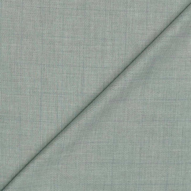 Trouser Fabric Raymond Fine Count Poly Viscose Check Colour Silver Greenish