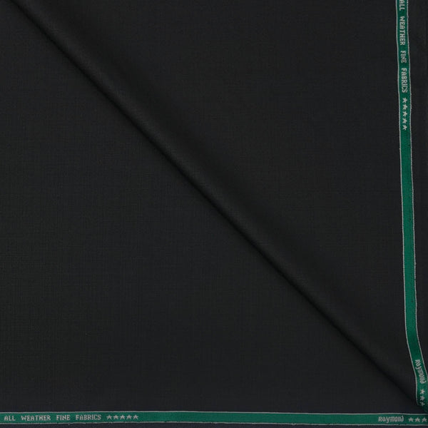 Trouser Fabric Raymond Fine Count Poly Viscose Mix Check Colour Black