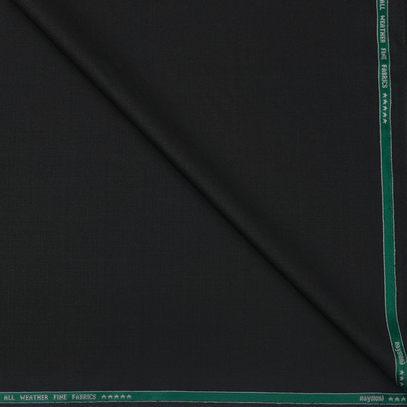 Trouser Fabric Raymond Fine Count Poly Viscose Mix Check Colour Black