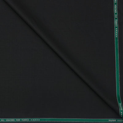 Trouser Fabric Raymond Fine Count Poly Viscose Mix Check Colour Black