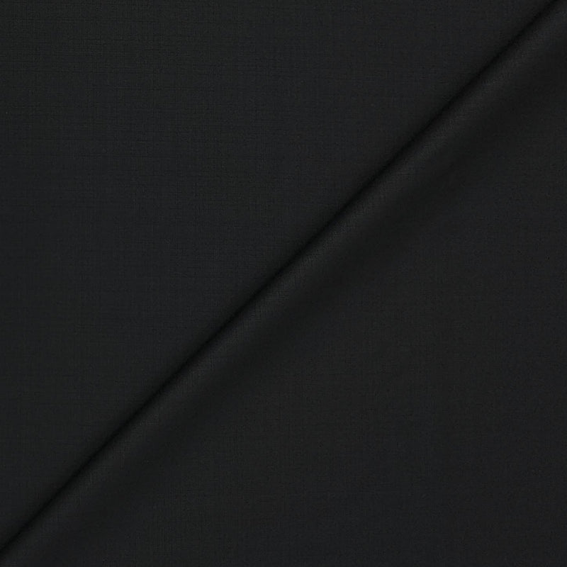 Trouser Fabric Raymond Fine Count Poly Viscose Mix Check Colour Black