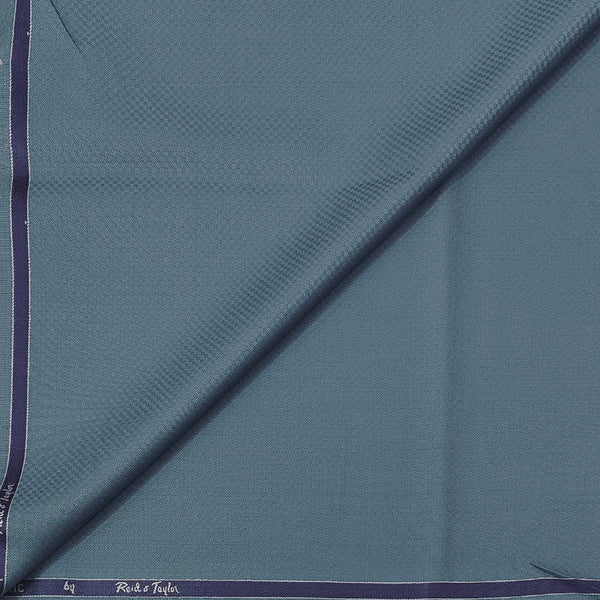 Trouser Fabric Reid & Taylor Super 110s 50% Wool Dobby Color Marble Blue