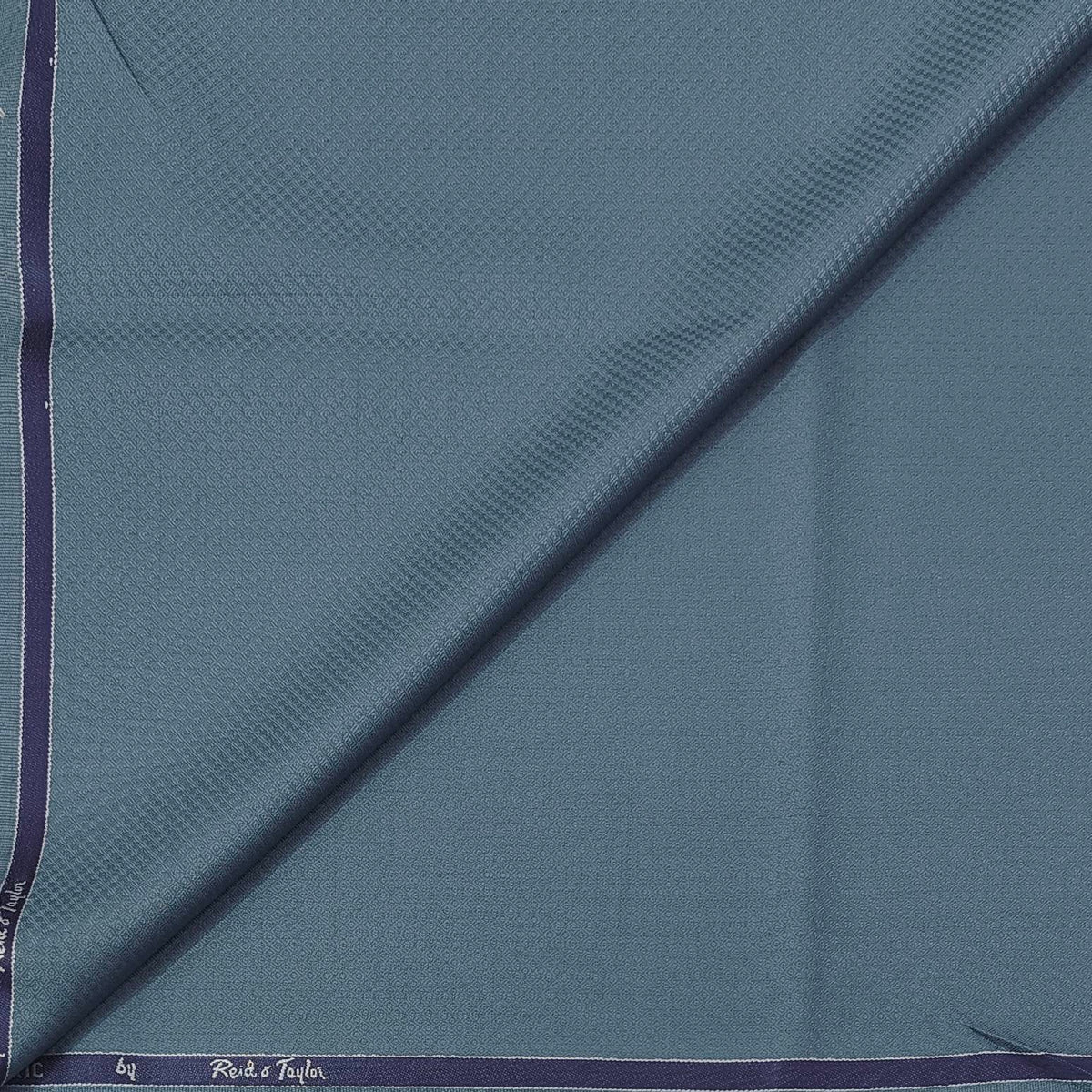 Trouser Fabric Reid & Taylor Super 110s 50% Wool Dobby Color Marble Blue