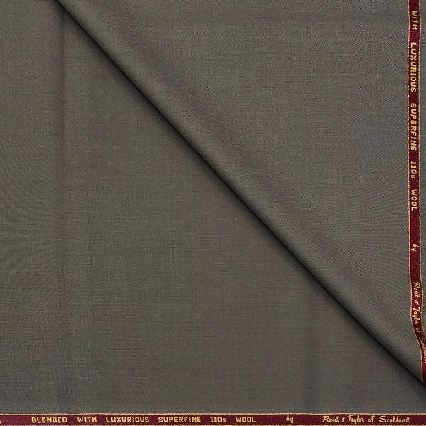 Trouser Fabric Reid & Taylor Super 110s 50% Wool Plain Color Tan Brown
