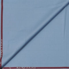 Trouser Fabric Reid & Taylor Super 110s 50% Wool Check Color Ice Blue