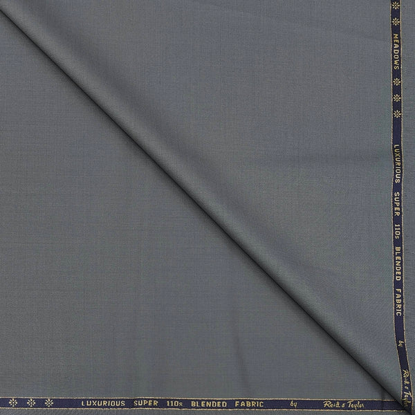 Trouser Fabric Reid & Taylor Super 110s 50% Wool Slub Color Zinc Grey