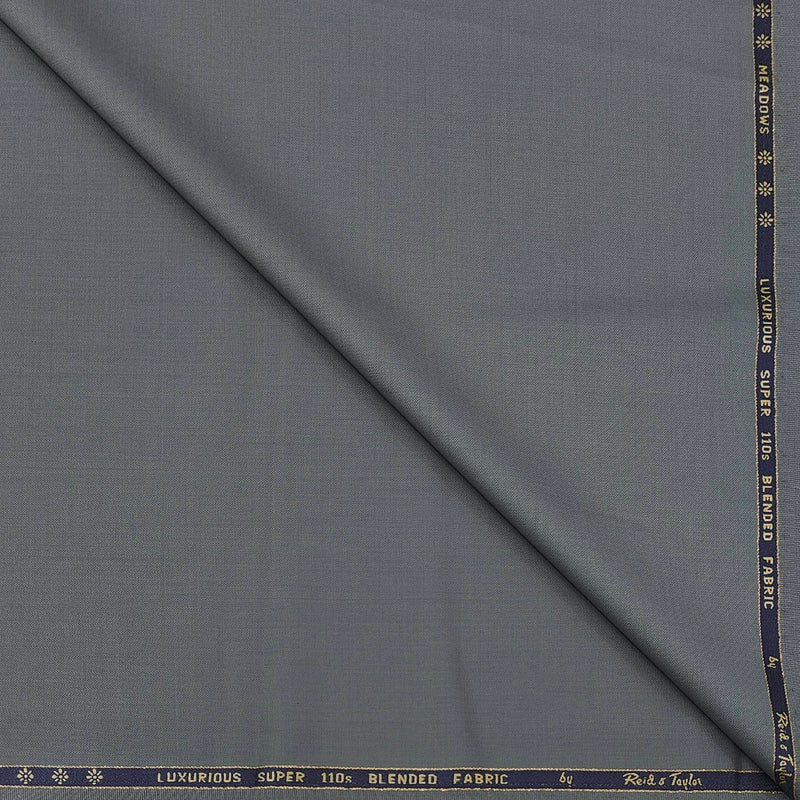 Trouser Fabric Reid & Taylor Super 110s 50% Wool Slub Color Zinc Grey