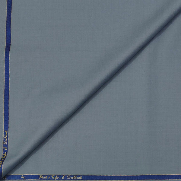 Trouser Fabric Reid & Taylor Super 110s 50% Wool Plain Color Columbia Blue