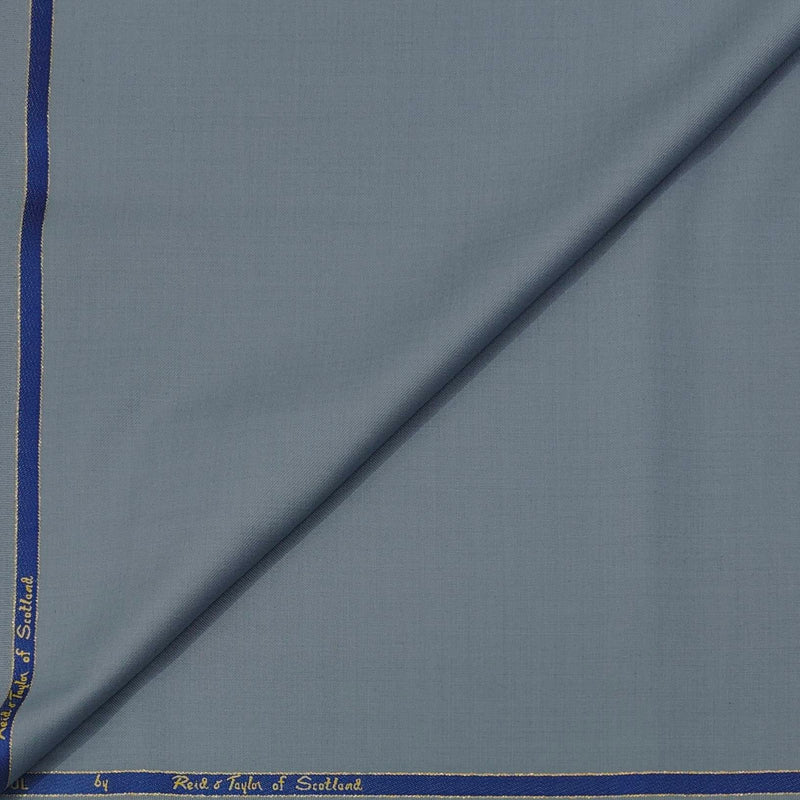Trouser Fabric Reid & Taylor Super 110s 50% Wool Plain Color Columbia Blue