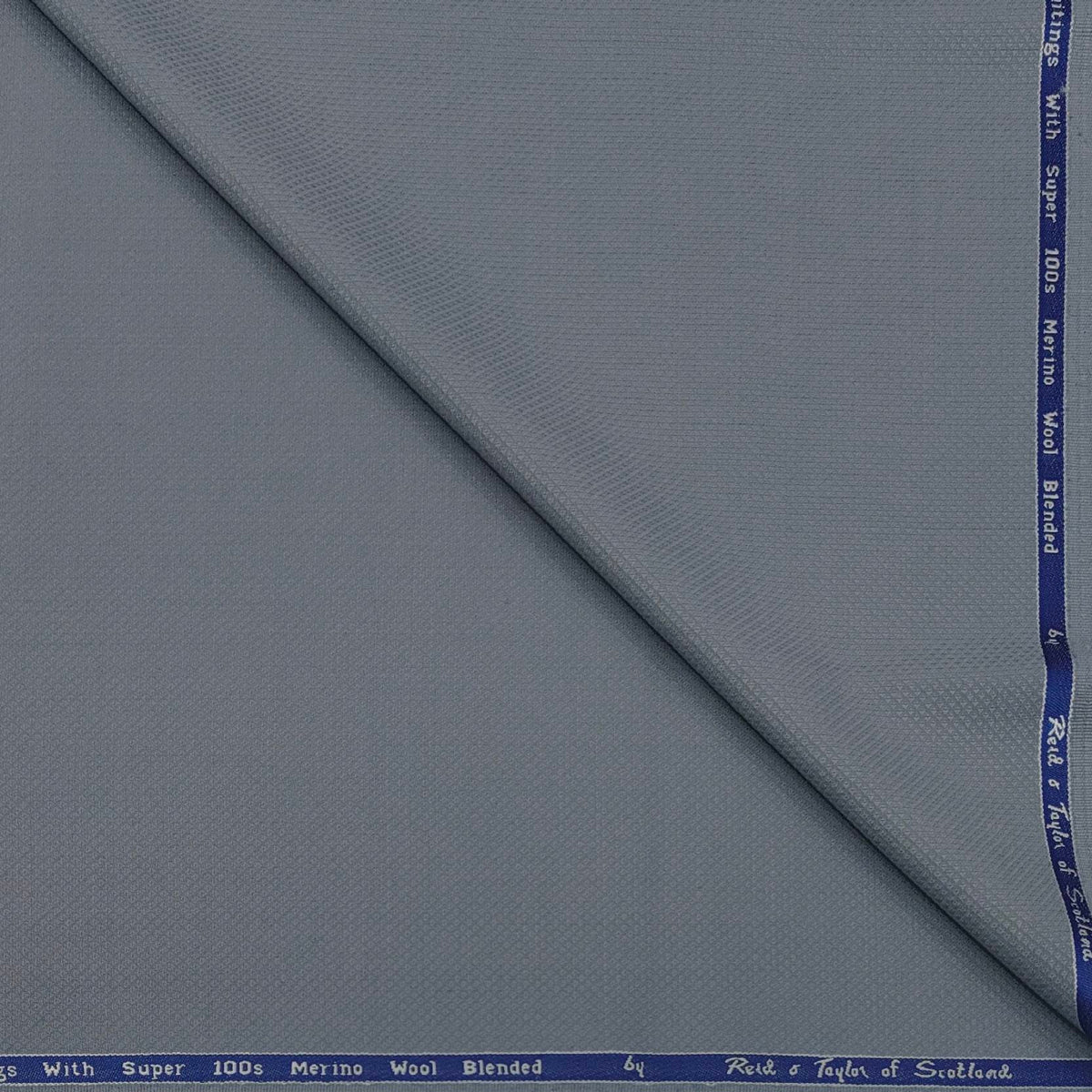 Trouser Fabric Reid & Taylor Super 110s 45% Wool Dobby Color Greyish Blue