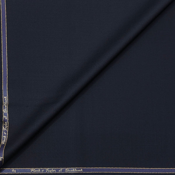 Trouser Fabric Reid & Taylor Super 110s 60%Wool Stretchable Slub Color Dark Blue