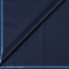 Trouser Fabric Reid & Taylor Super 100s 50% Wool Plain Color Spruce Blue