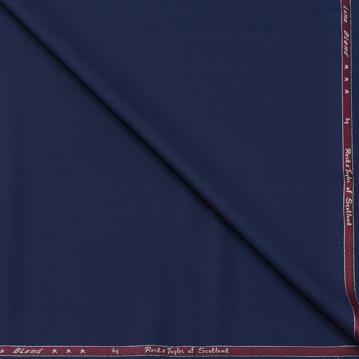 Trouser Fabric Reid & Taylor Super 100s 50% Wool Plain Color Sapphire Blue