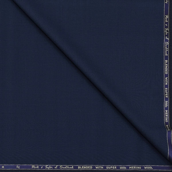 Trouser Fabric Reid & Taylor Super 100s 35% Wool Mild Check Color Berry Blue