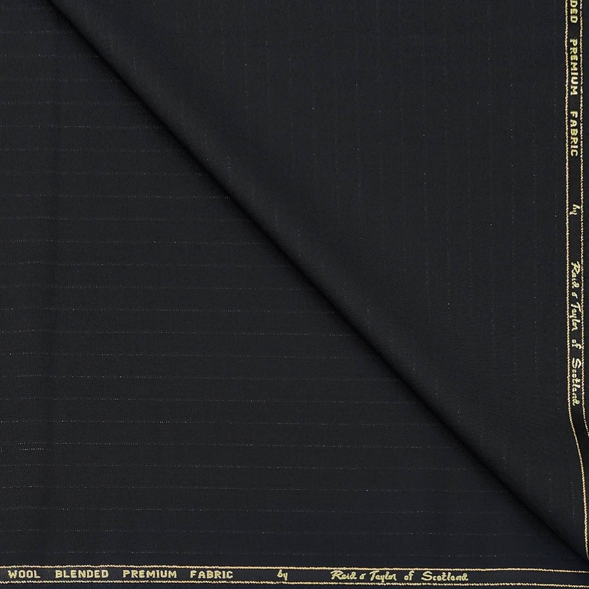 Trouser Fabric Reid & Taylor Super 110s 50% Wool Lining Color Metallic Black