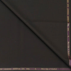 Trouser Fabric Reid & Taylor Super 110s 50% Wool Plain Color Dark Brown