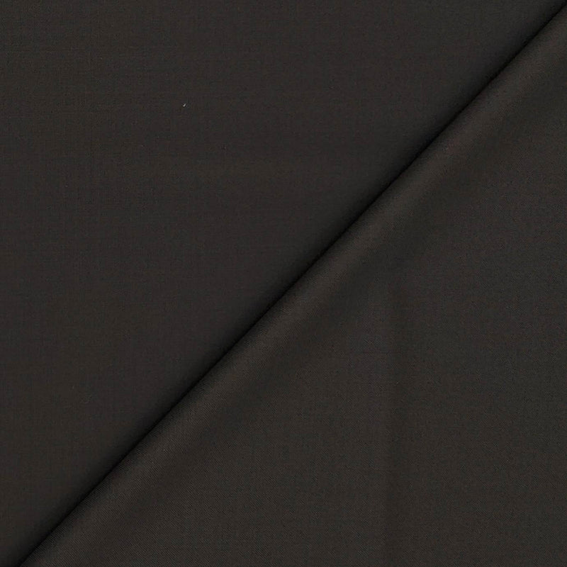 Trouser Fabric Reid & Taylor Super 110s 50% Wool Plain Color Dark Brown