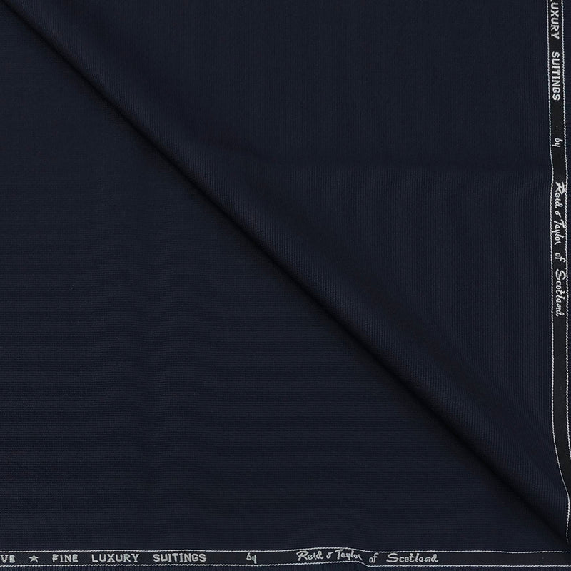 Trouser Fabric Reid & Taylor 45% Wool Textured Color Midnight Blue