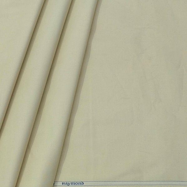 Trouser FabricRaymond Pure Cotton Lycra Textured Color Cream