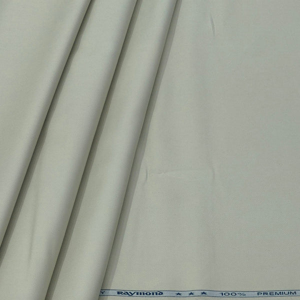 Trouser Fabric Raymond Pure Cotton Textured Color Greenish Ash Brown