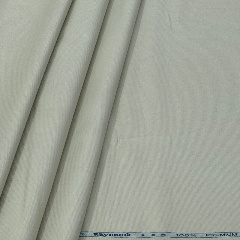 Trouser Fabric Raymond Pure Cotton Textured Color Greenish Ash Brown