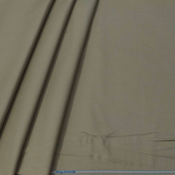 Trouser Fabric Raymond Pure Cotton Stretchable Textured Color Tan Brown