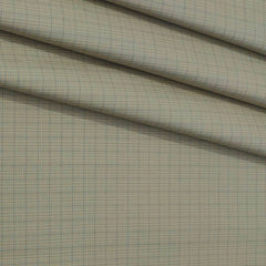 Trouser Fabric Raymond Pure Cotton Small Check Color Sand Brown
