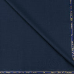 Trouser Fabric Reid & Taylor Super 100s 45% Merino Wool Textured Color Space Blue