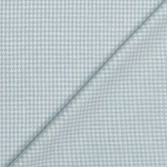 Trouser Fabric Raymond Poly Cotton Linen Look Zig Zag Colour Sky Blue