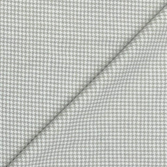 Trouser Fabric Raymond Poly Cotton Linen Look Zig Zag Colour Light Grey N White