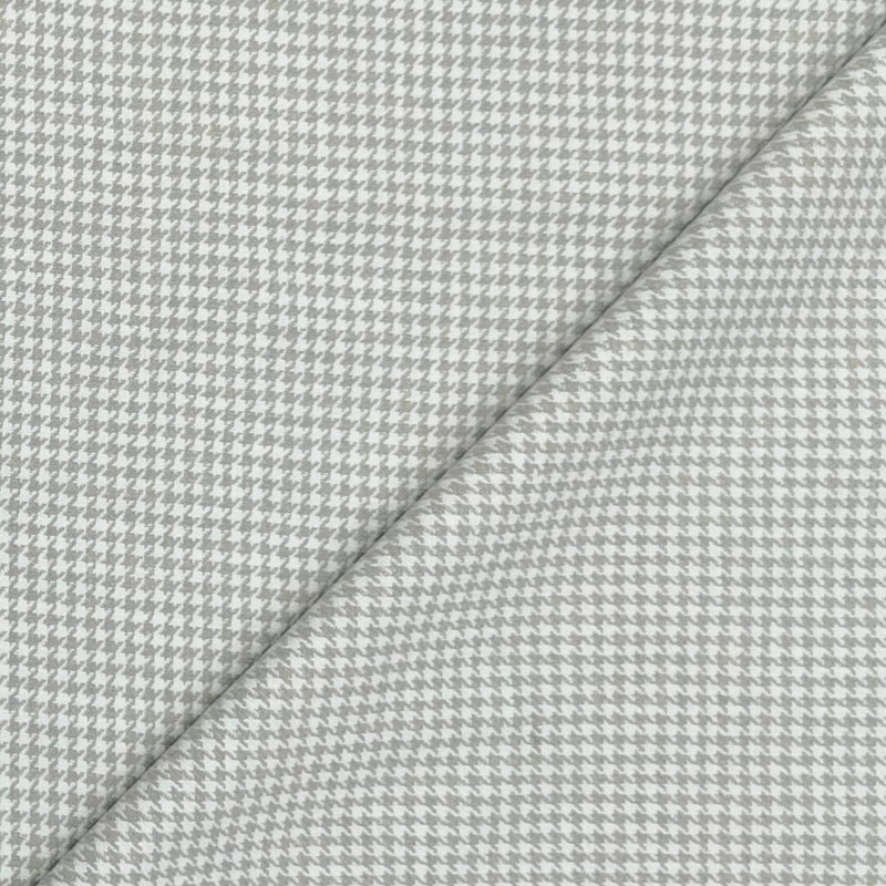Trouser Fabric Raymond Poly Cotton Linen Look Zig Zag Colour Light Grey N White