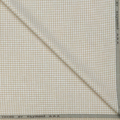 Trouser Fabric Raymond Poly Cotton Linen Look Zig Zag Colour Light Beige