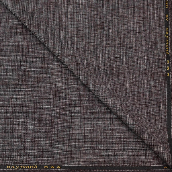 Trouser Fabric Raymond Poly Cotton Linen Look Slub Colour Coffee