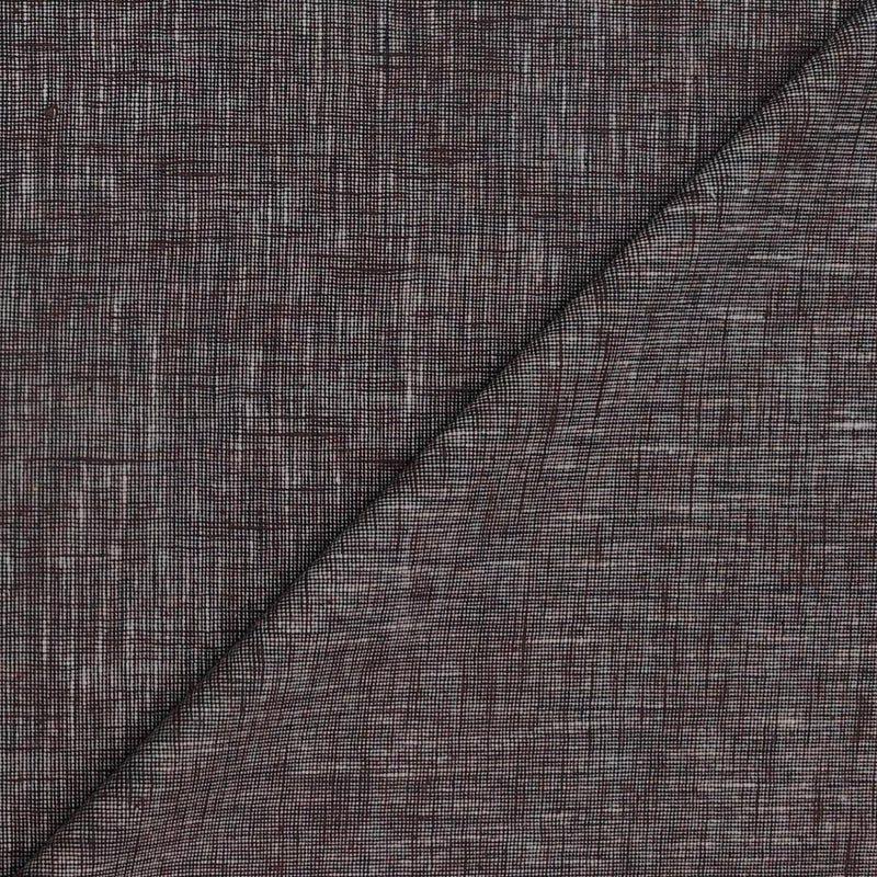Trouser Fabric Raymond Poly Cotton Linen Look Slub Colour Coffee