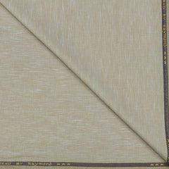 Trouser Fabric Raymond Poly Cotton Linen Look Slub Colour Sand Brown