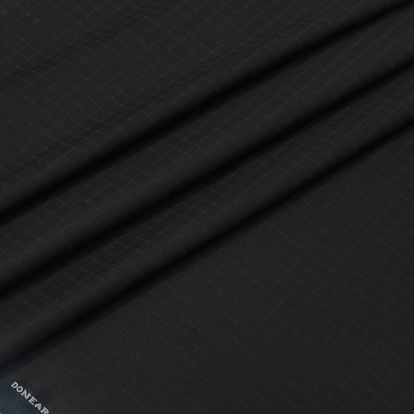 Trouser Fabric Donear 4Way Lycra Premium Check Colour Black