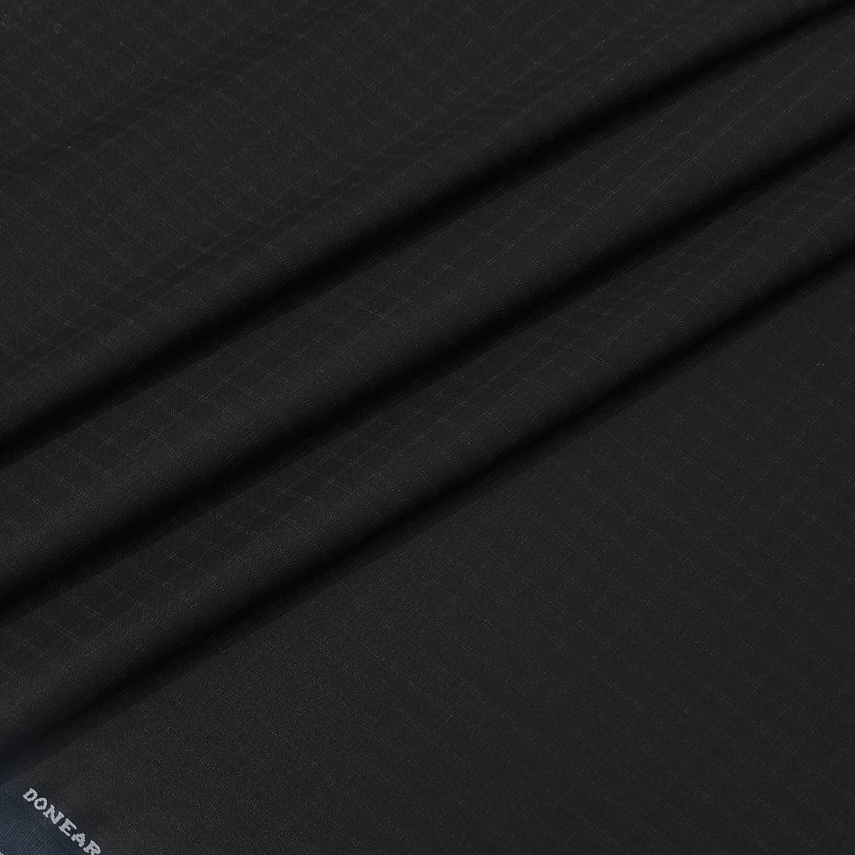 Trouser Fabric Donear 4Way Lycra Premium Check Colour Black