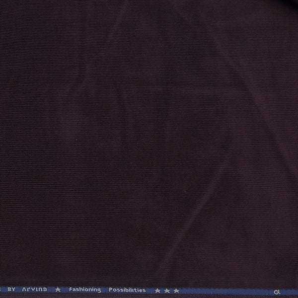 Trouser Fabric Arvind Denim Stretchable Courdray Colour Dark Wine