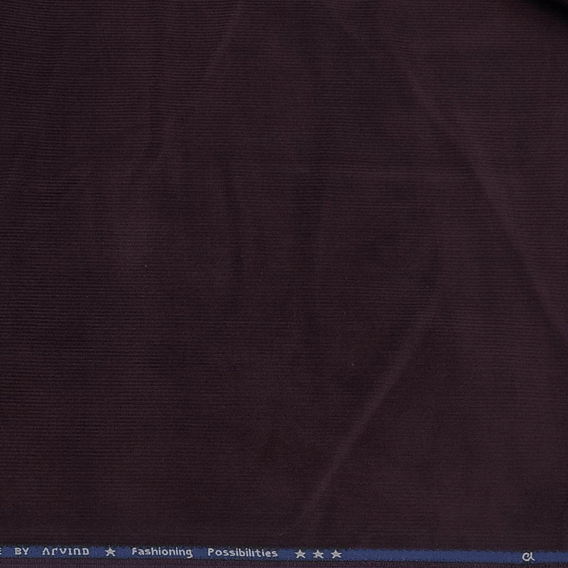Trouser Fabric Arvind Denim Stretchable Courdray Colour Dark Wine