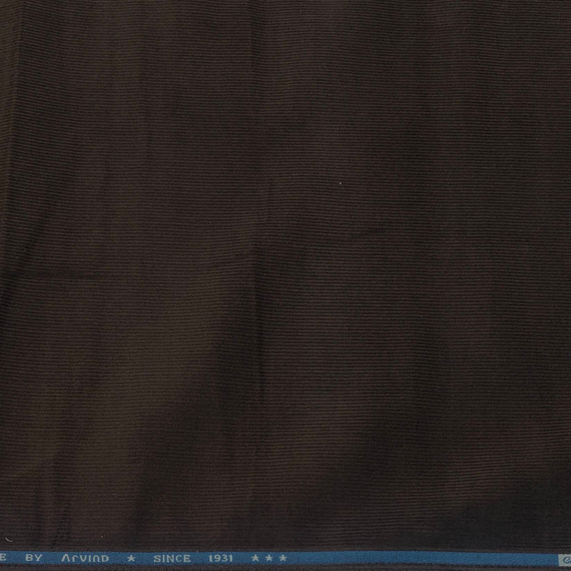 Trouser Fabric Arvind Denim Stretchable Courdray Colour Coffee