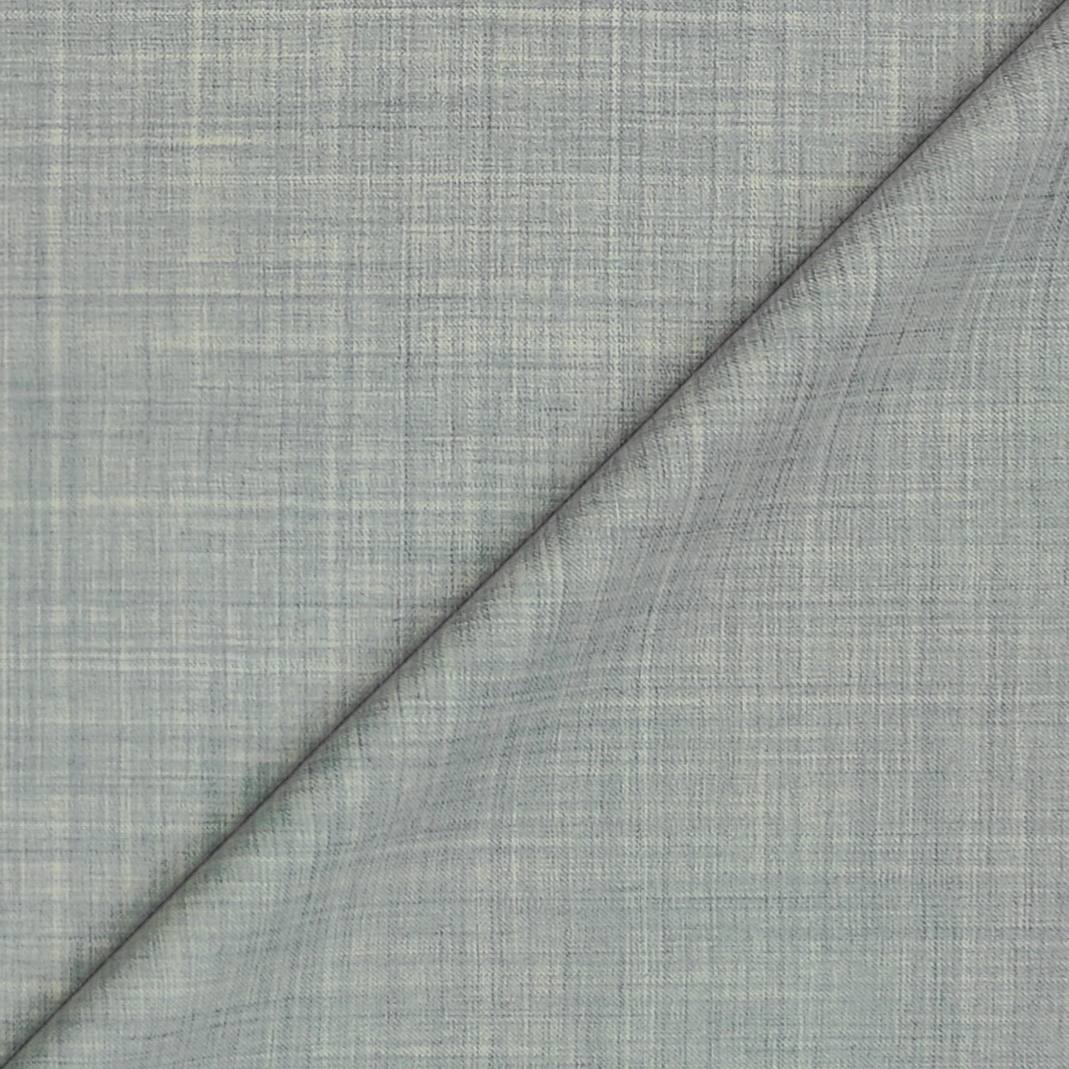 Trouser Fabric Raymond Super 100s 45%Merino Wool Blended Broad Check Colour Greenish Grey