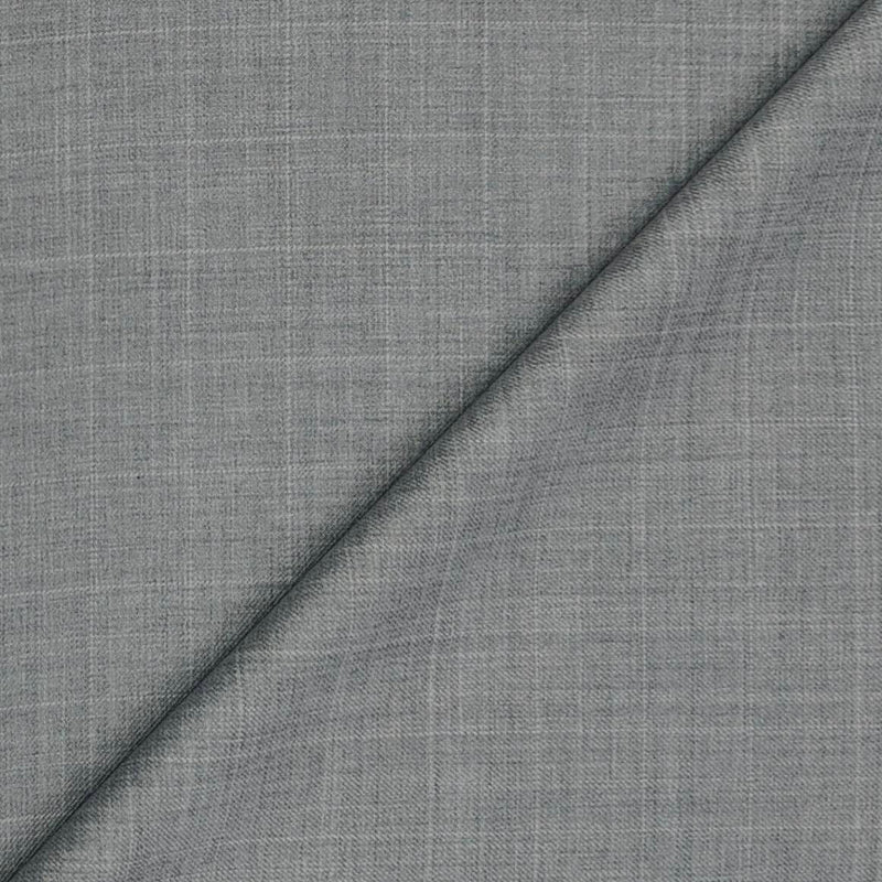 Trouser Fabric Raymond Wool Blended Check Colour Light Grey