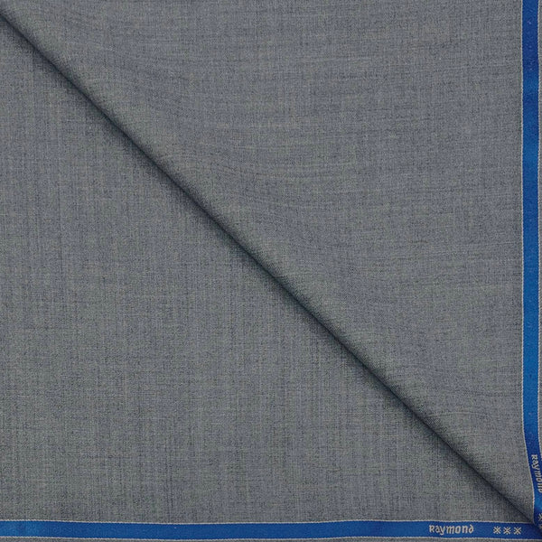 Trouser Fabric Raymond Wool Blended Check Colour Grey